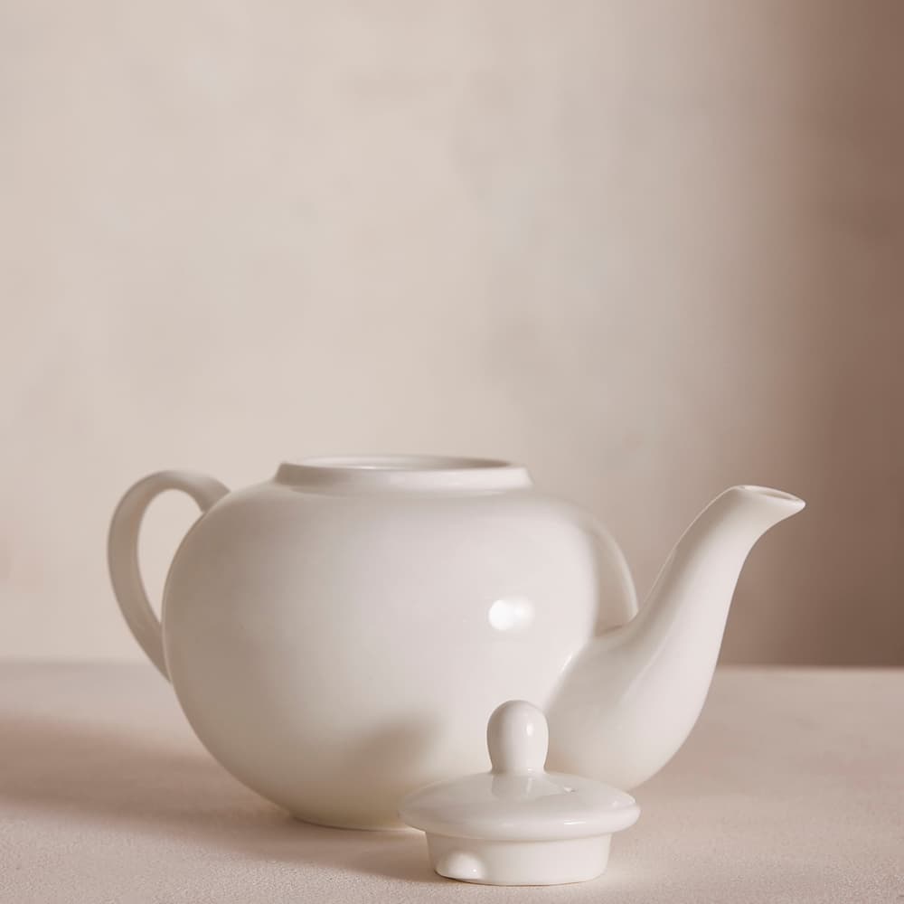 House Teapot Small - Bone China - White - Images - Image 3
