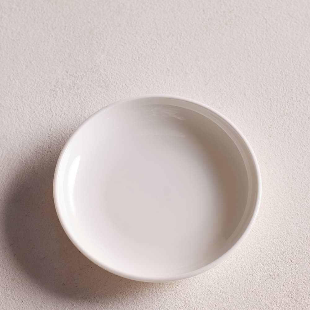 House Butter Dish - Bone China - White - Images - Image 3