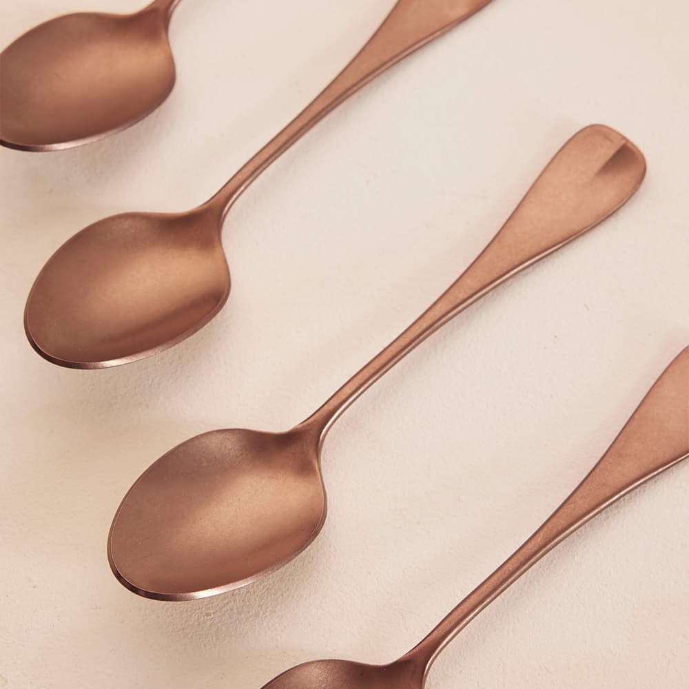 Stonewashed Teaspoon - Rose Gold x4 - Images - Image 3