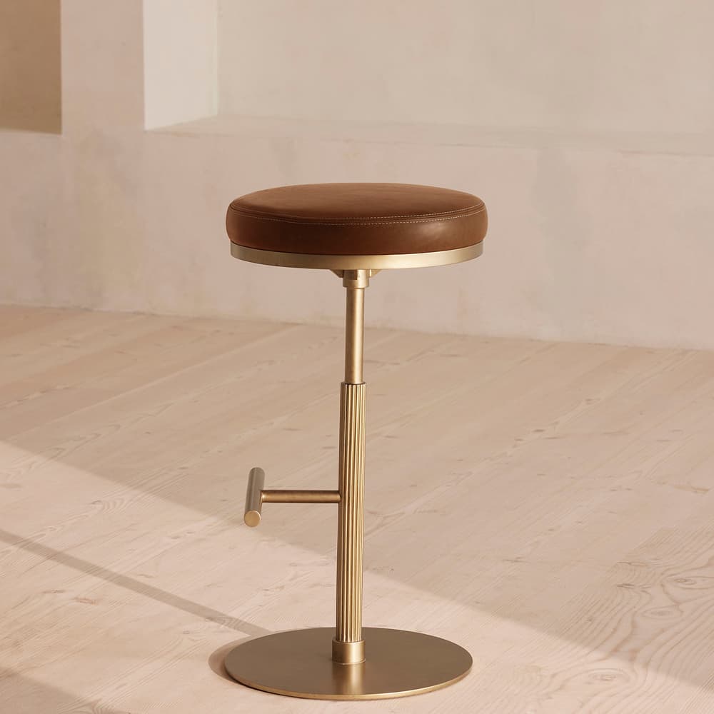 Wardell Barstool - Leather - Chestnut - Images - Image 3
