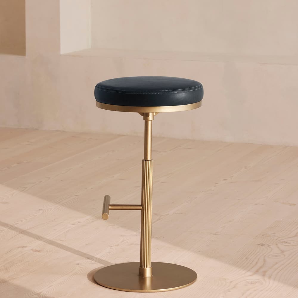 Wardell Counter Stool - Leather - Sapphire - Images - Image 3