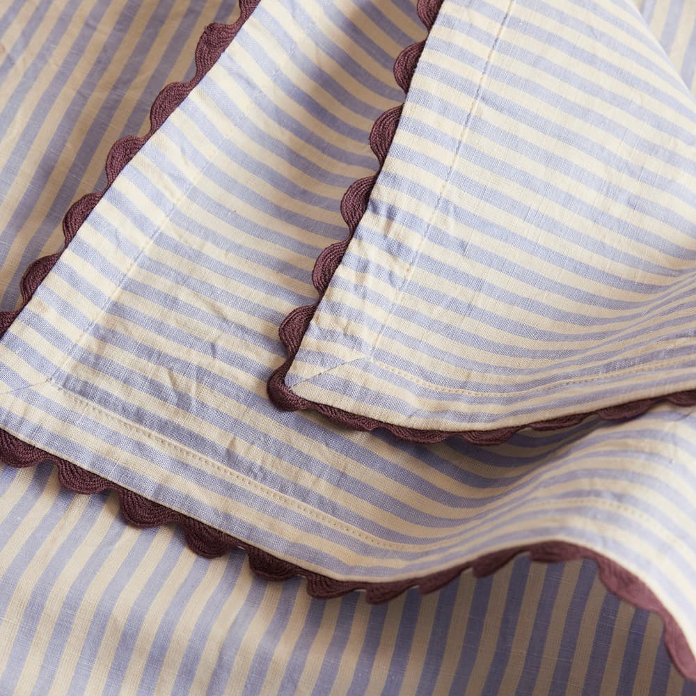 Blythe Striped Napkin - Blue - Set of Four - Images - Image 3