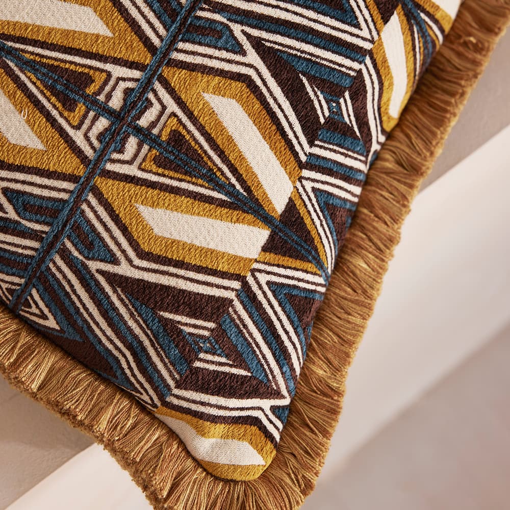 Aspen Square Cushion - Ochre - Images - Image 3