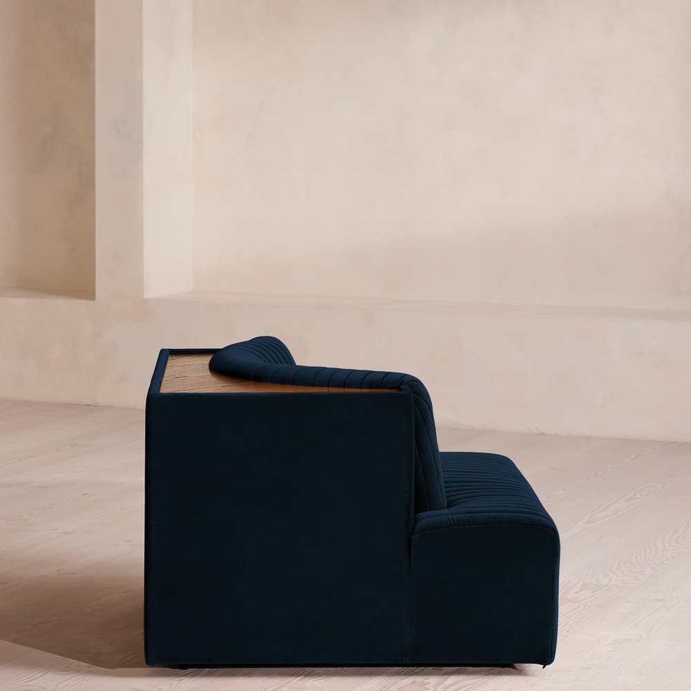 Hamish Modular Sofa - Left Arm Module - Velvet - Royal Blue - Image 3
