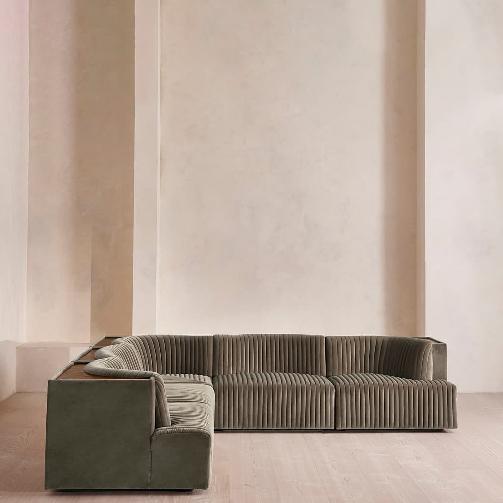 Hamish Modular Sofa - Corner Sofa - Velvet - Taupe - Images - Image 3