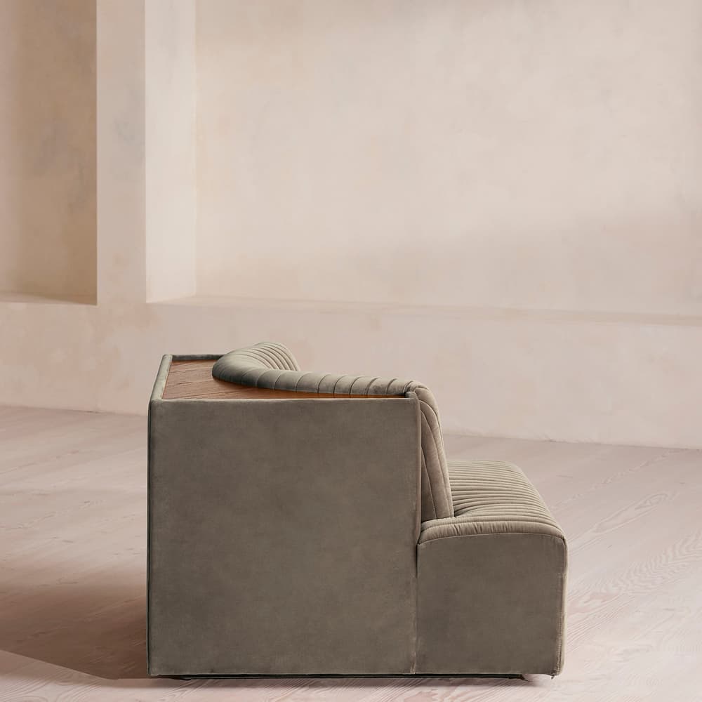 Hamish Modular Sofa - Left Arm Module - Velvet - Taupe - Image 3