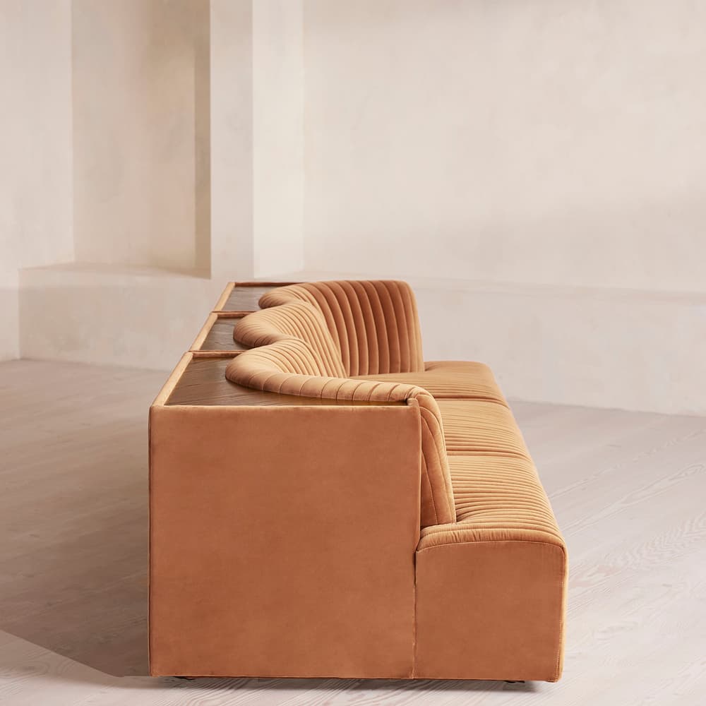 Hamish Modular Sofa - Four Seater - Velvet - Antique Rose - Images - Image 3