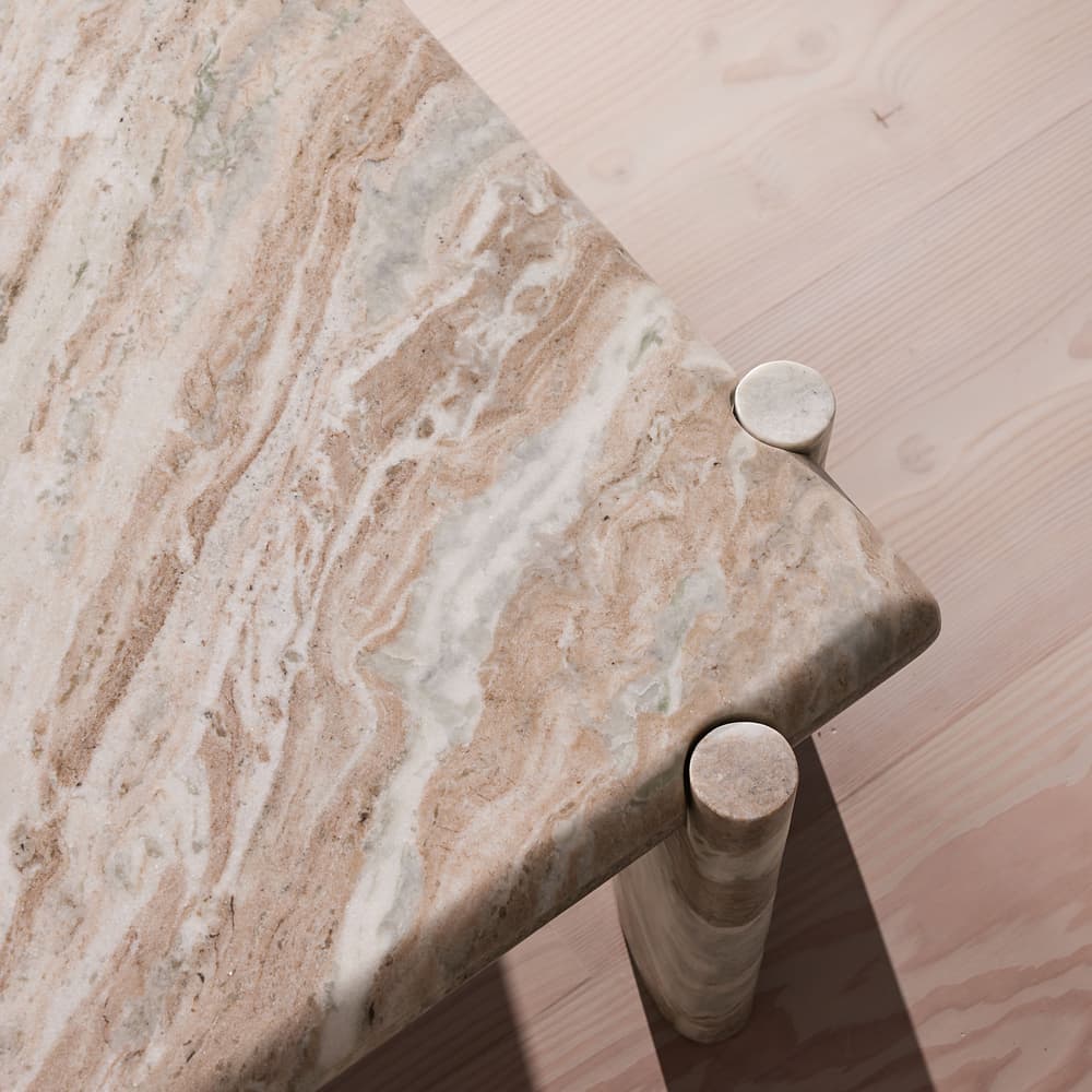 Lorella Coffee Table - Terra Bianca Marble - Images - Image 3