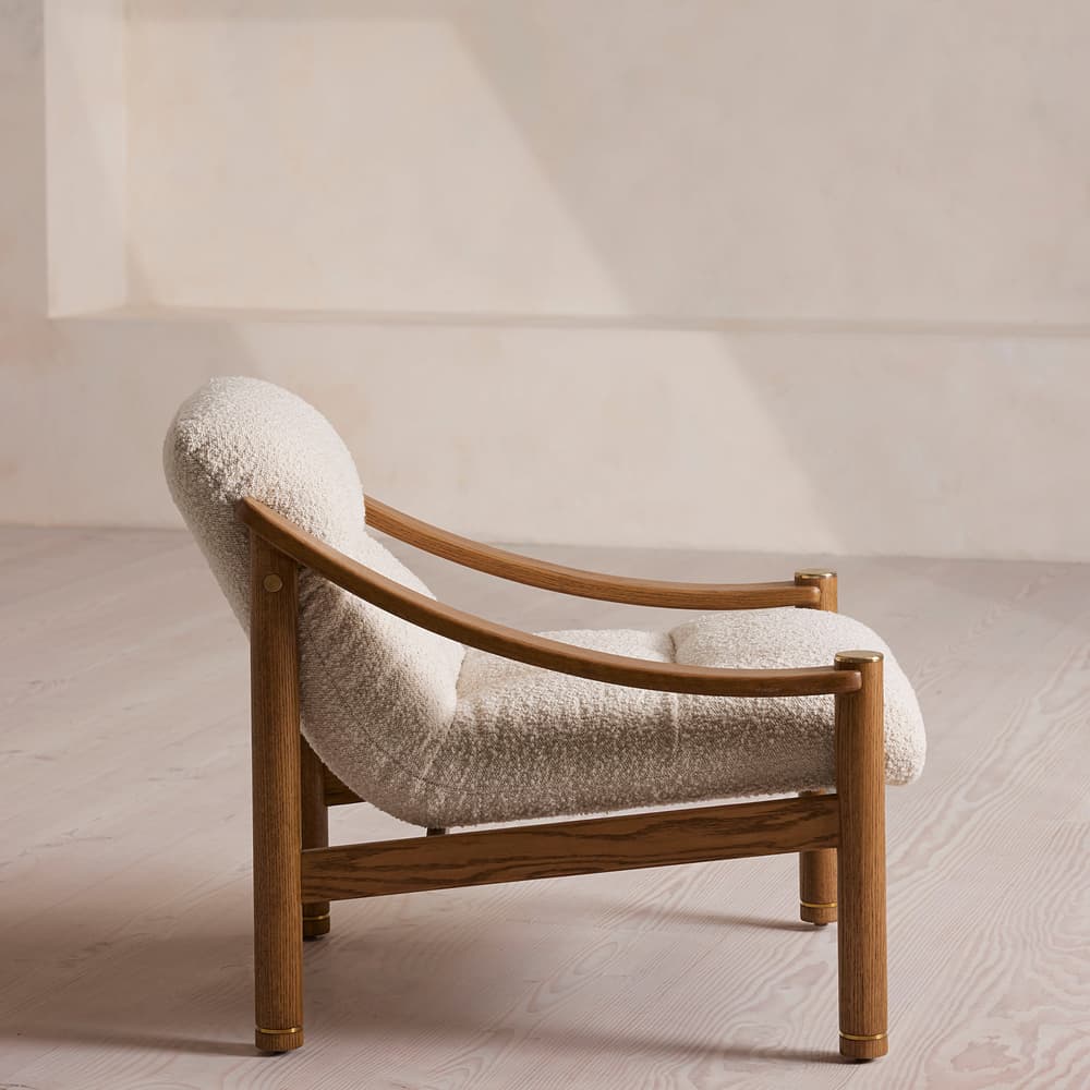 Karine Armchair - Midtone Oak - Boucle - US - Images - Image 3