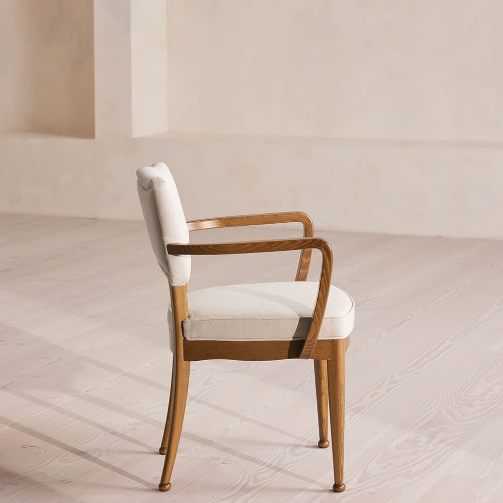 Charleston Dining Chair with Arms - Linen - Natural - Images - Image 3