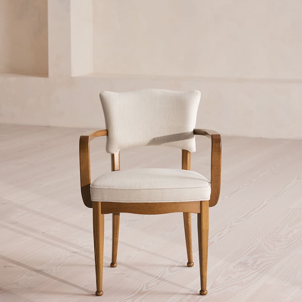 Charleston Dining Chair With Arms - Natural Linen - US - Listing - Image 3