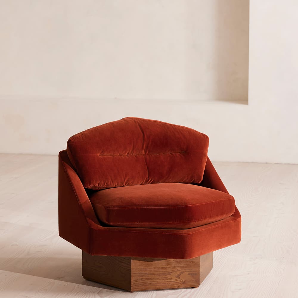 Mila Armchair - Rust - Velvet - Listing - Image 3
