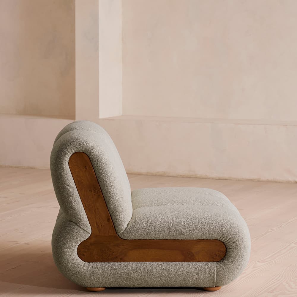 Noelle Sectional Armchair - Textured Wool Boucle - Pistachio - US - Images - Image 3