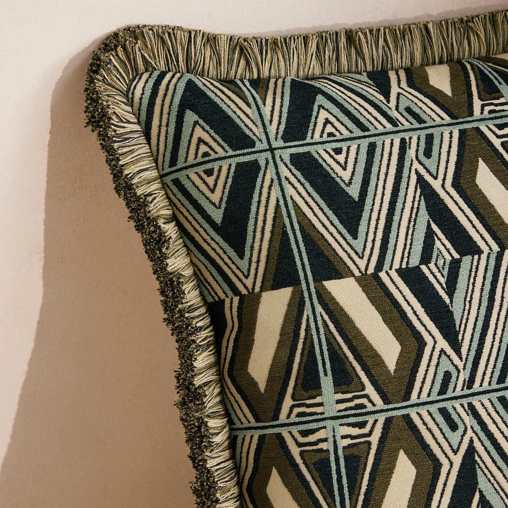 Aspen Square Cushion - Olive - Images - Image 3