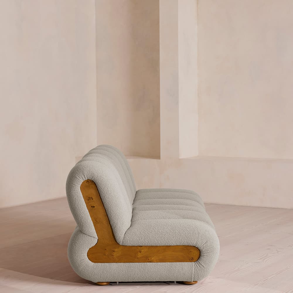 Noelle Modular Sofa - Four Seater - Textured Wool Boucle - Pistachio - Images - Image 3