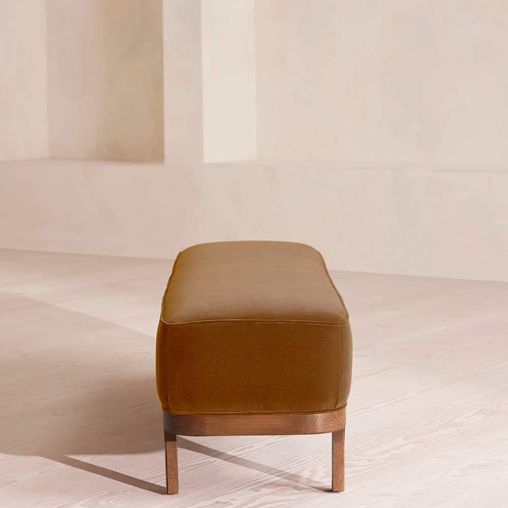 Belsa Bench - Velvet - Mustard - Images - Image 3