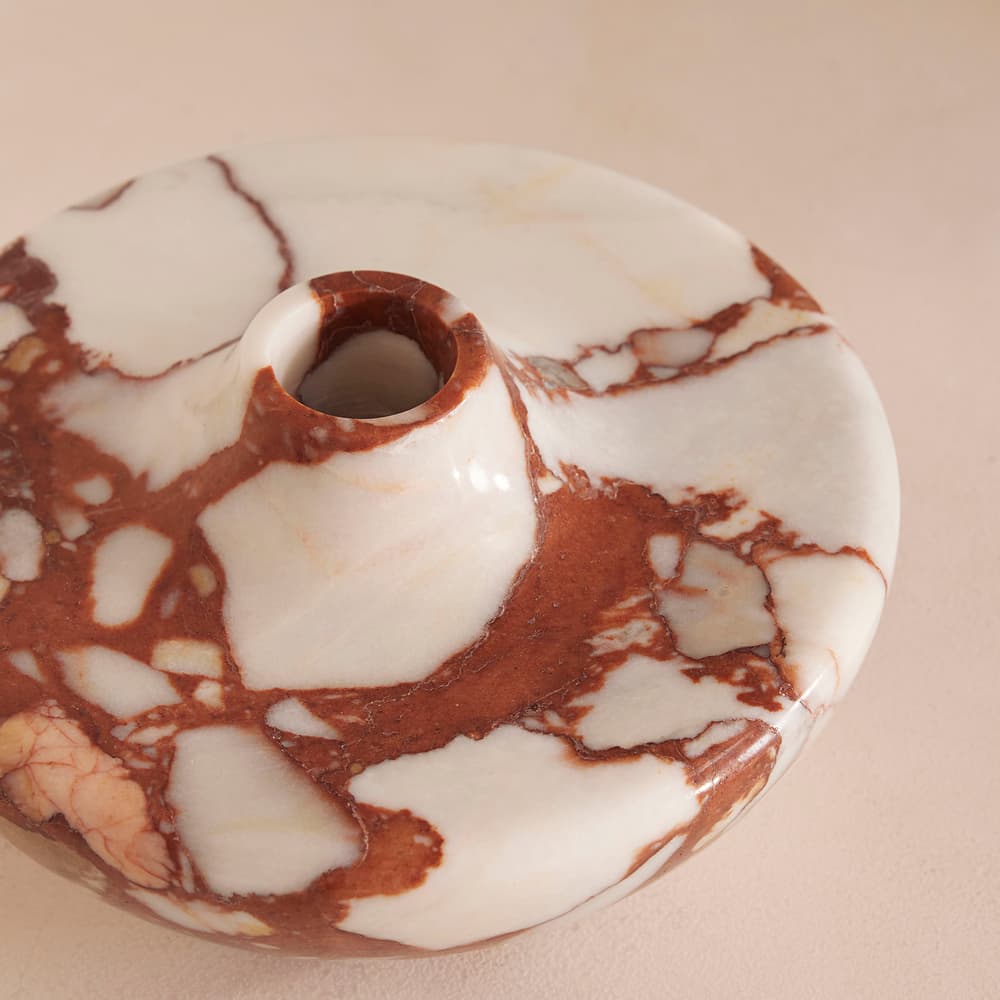 Alma Vase - Red Bulgari Marble - Images - Image 3