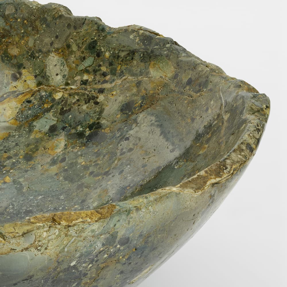 Jasper Stone Bowl - Green - Large - Images - Image 3