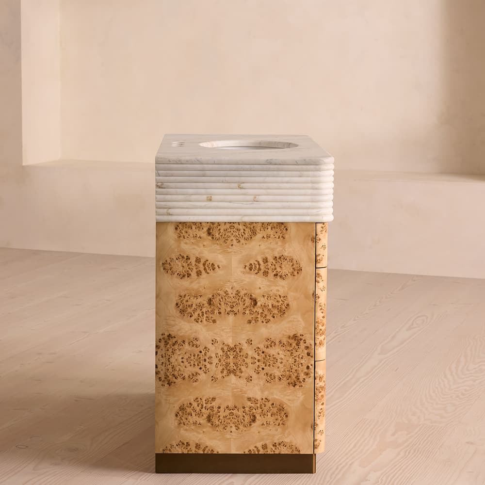 Garbo Single Vanity - Golden Dolomite Marble - Images - Image 3