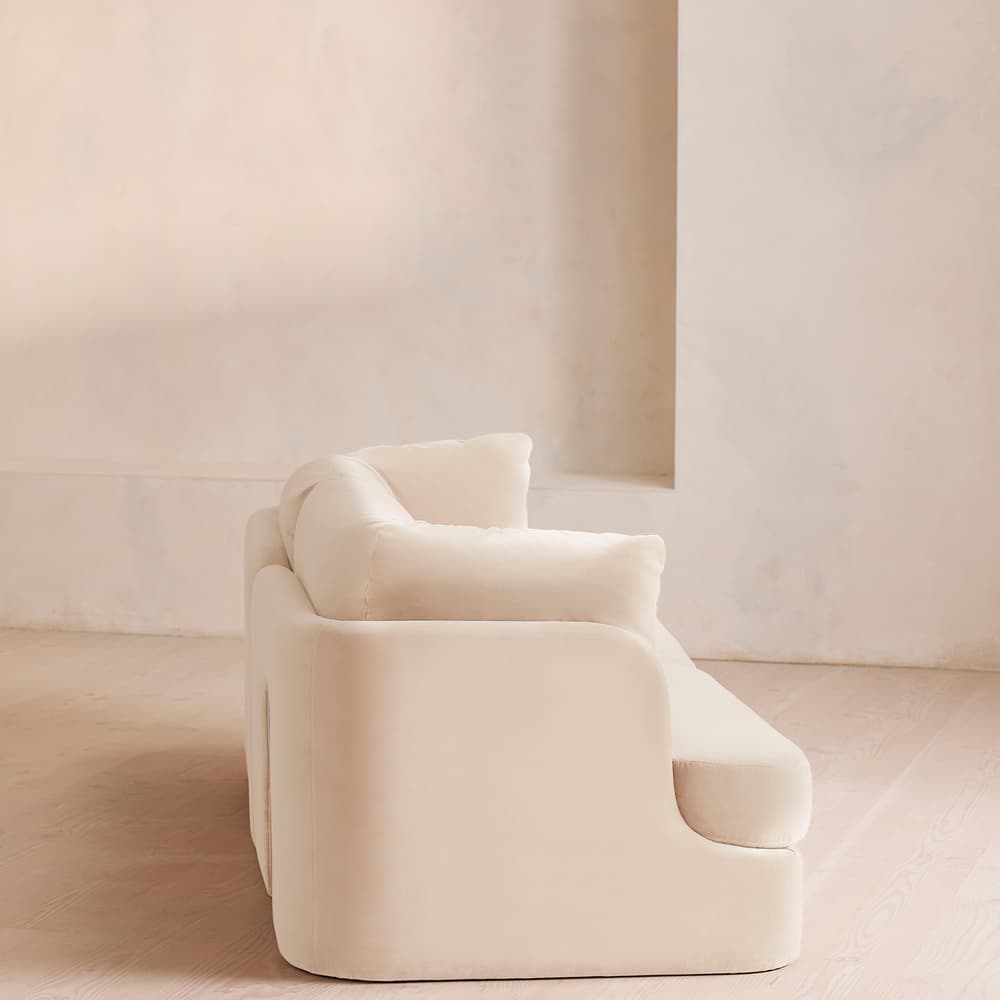 Odell Modular Sofa - Three Seater - Velvet - Porcelain - Images - Image 3