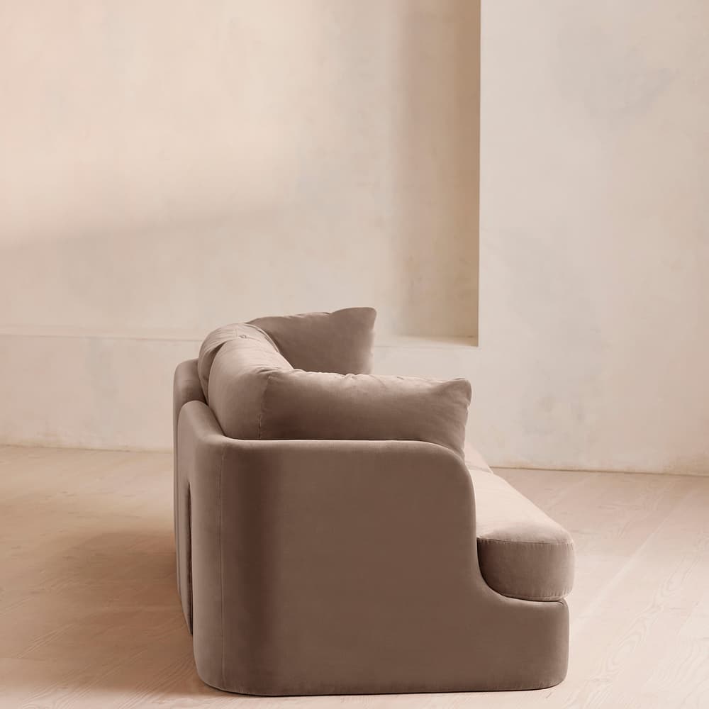 Odell Modular Sofa - Three Seater - Velvet - Taupe - Images - Image 3