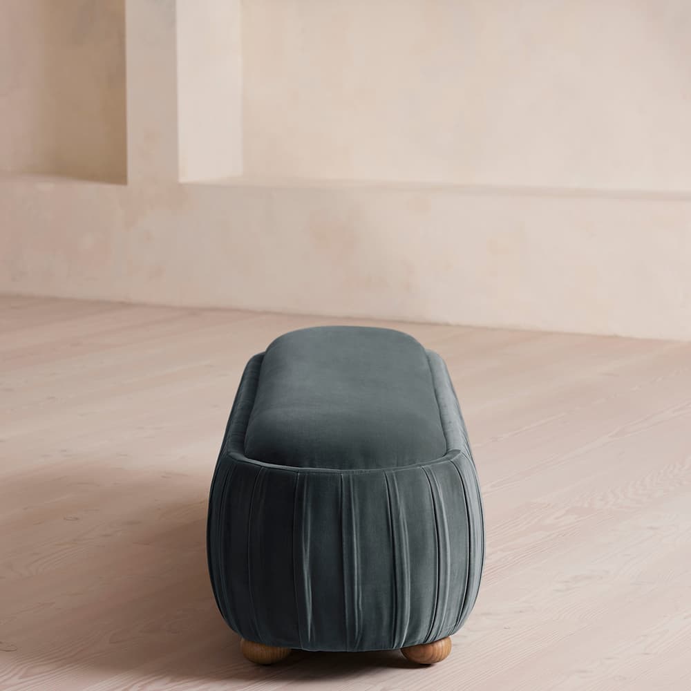 Vivienne Bench - Velvet - Grey Blue - US - Images - Image 3