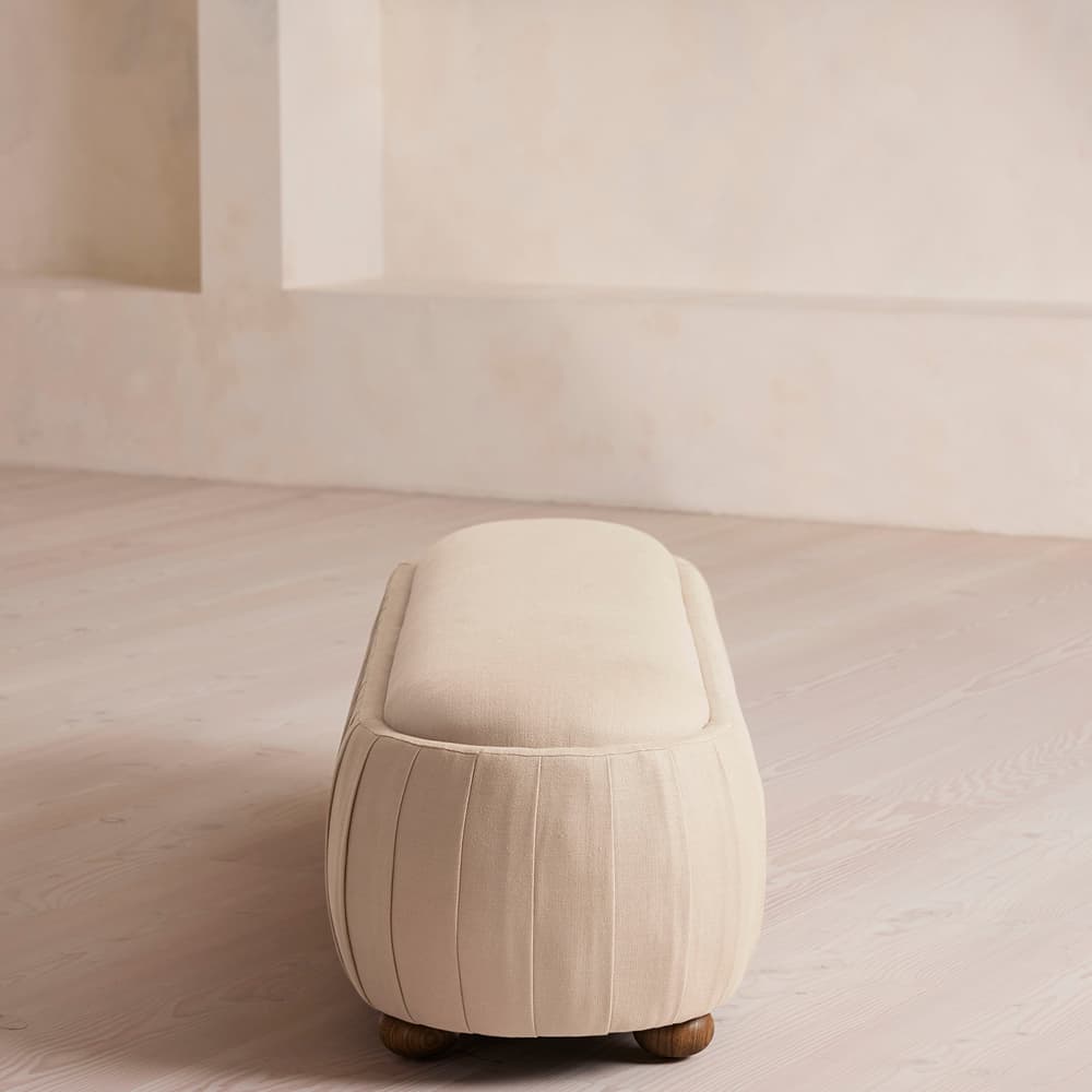 Vivienne Bench - Linen - Bisque - US - Images - Image 3