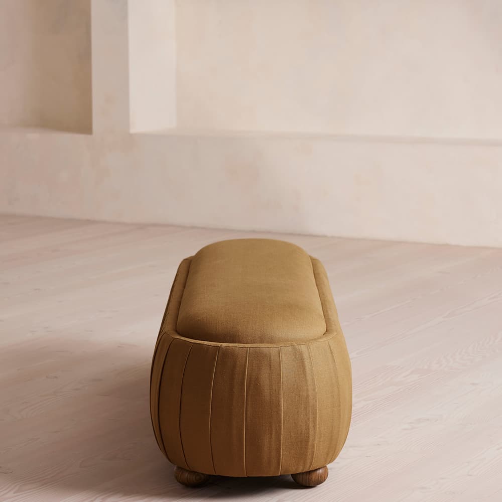 Vivienne Bench - Linen - Ochre - US - Images - Image 3