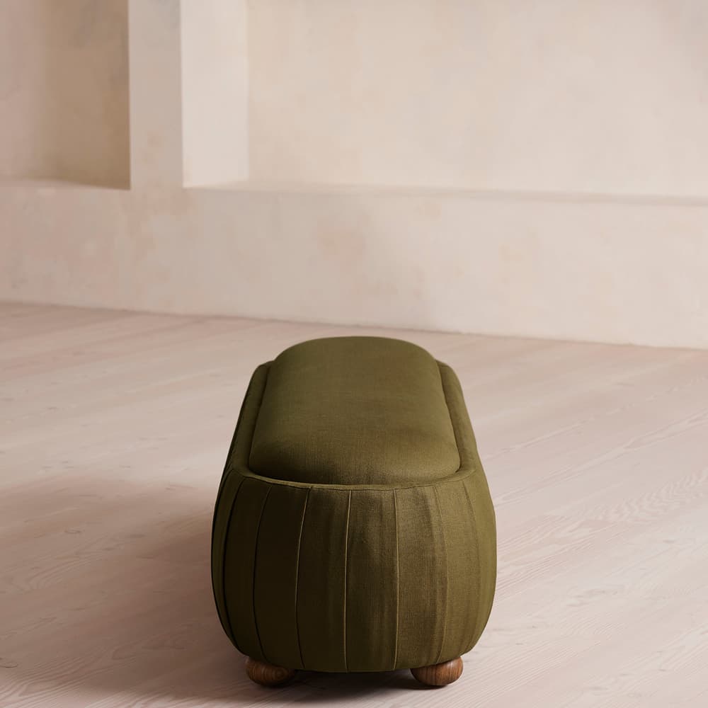 Vivienne Bench - Linen - Olive - US - Images - Image 3