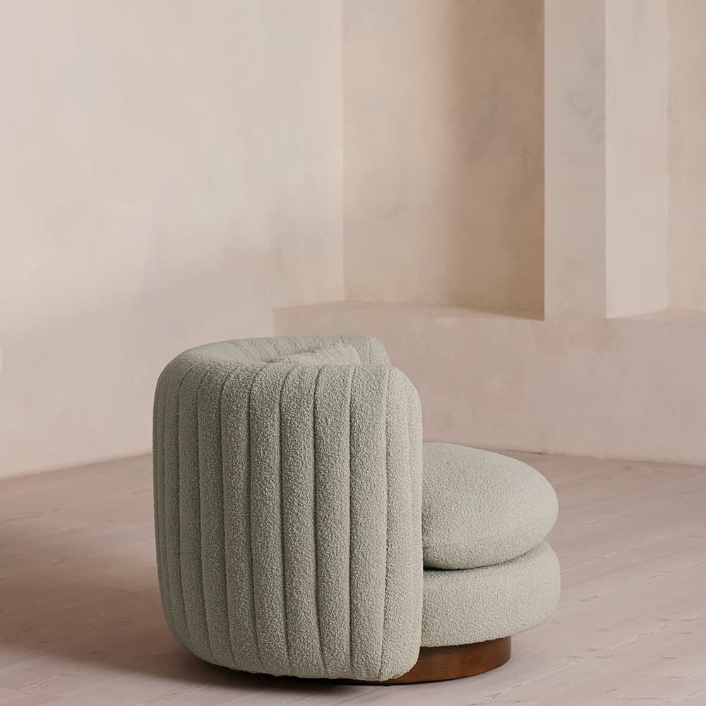 Vivienne Armchair - Textured Wool Boucle - Pistachio - US - Images - Image 3