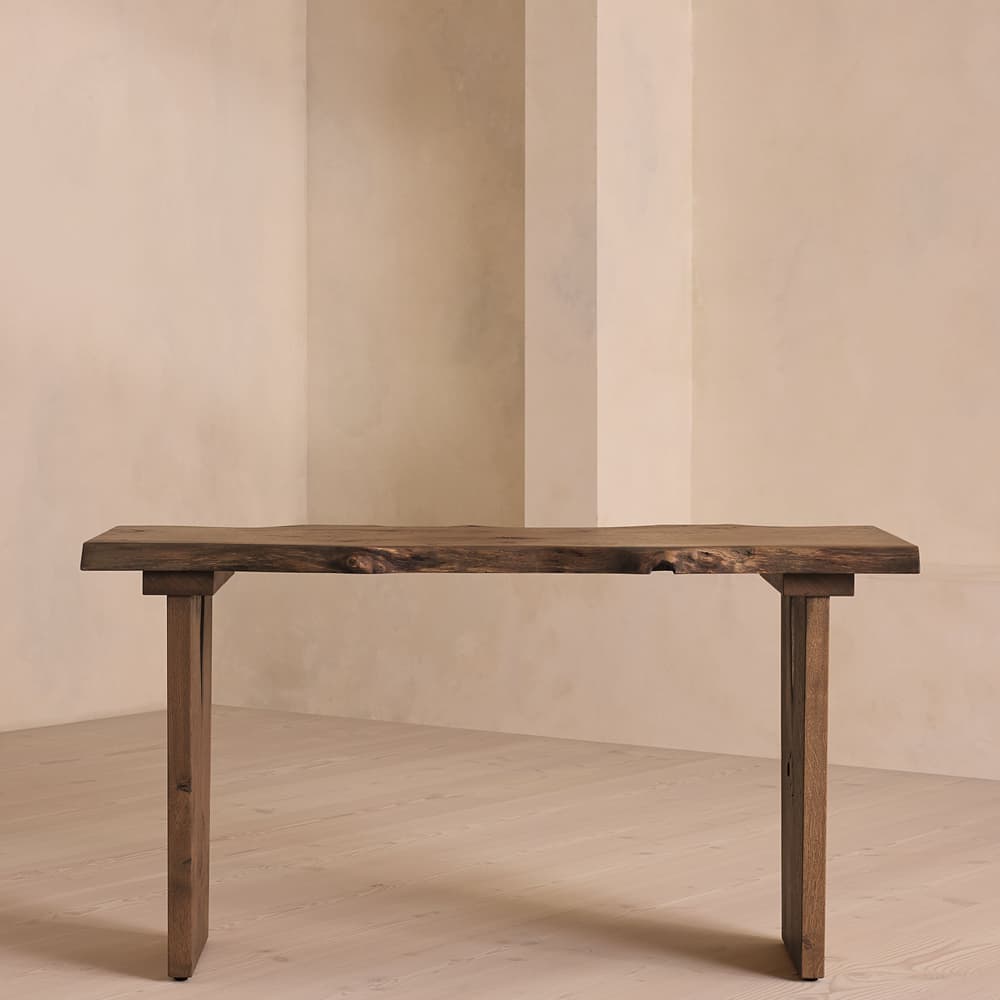 Calne Desk - Dark Oak - Grommet - Left - 190cm - Images - Image 3