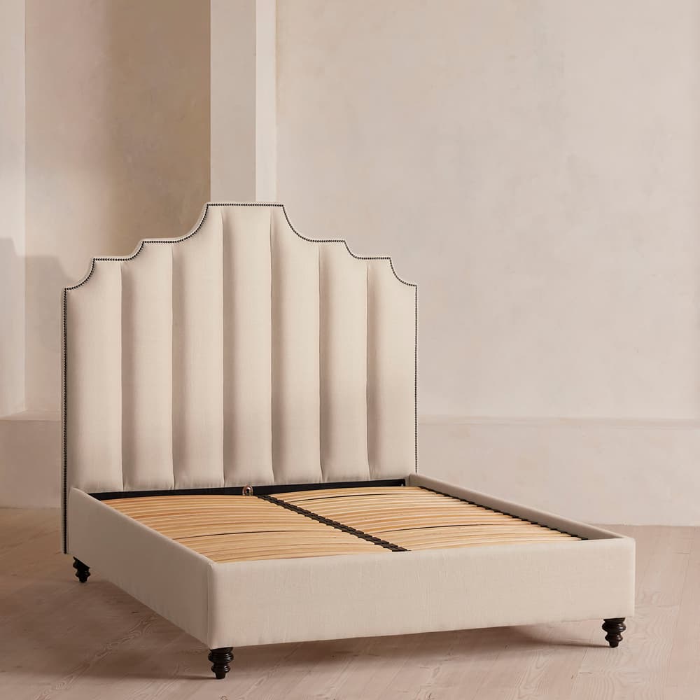 Gerrard Bed - Double - Linen - Bisque - Images - Image 3