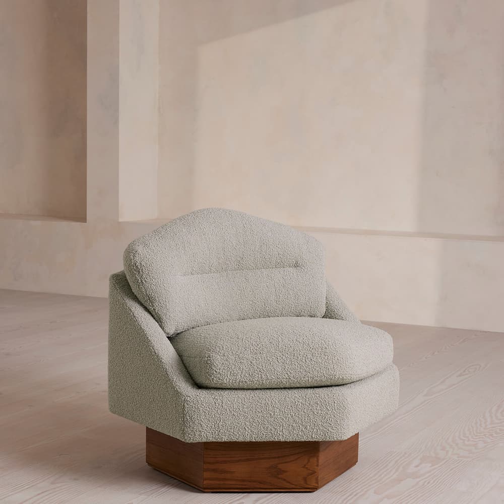 Mila Armchair - Textured Wool Boucle - Pistachio - US - Listing - Image 3
