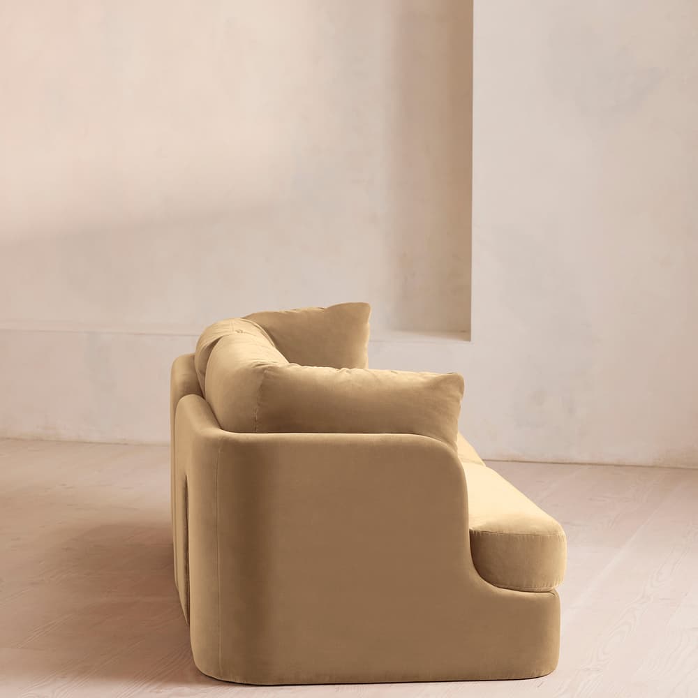 Odell Deeper Sit Sectional Sofa - Three Seater - Velvet Camel US - Images - Image 3
