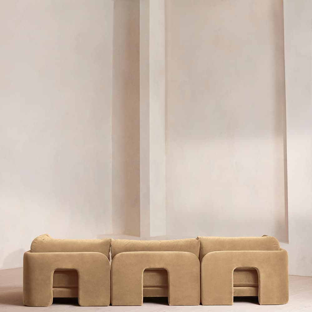 Odell Deeper Sit Sectional Sofa - Four Seater - Velvet Camel US - Images - Image 3