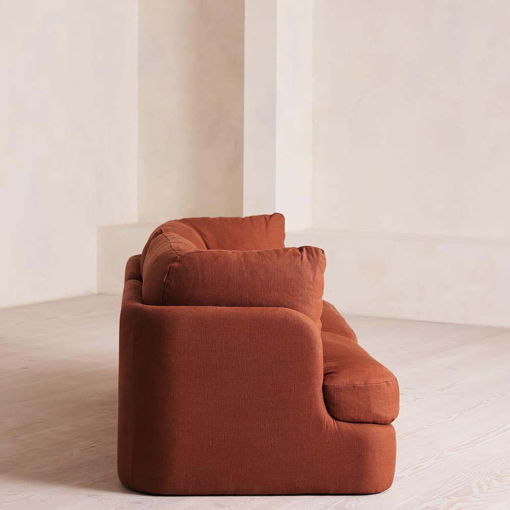 Odell Deeper Sit Sectional Sofa - Three Seater - Linen - Sienna - US - Images - Image 3