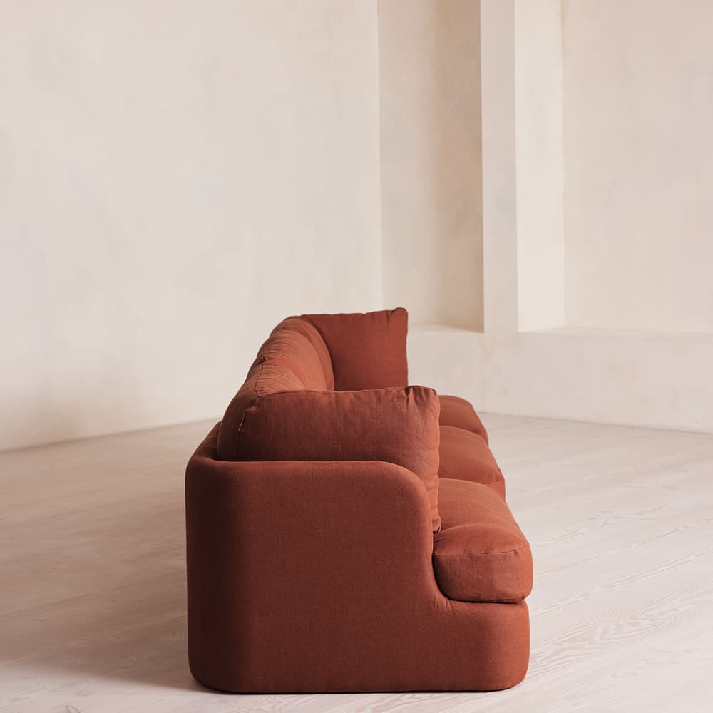 Odell Deeper Sit Sectional Sofa - Four Seater - Linen - Sienna - US - Images - Image 3
