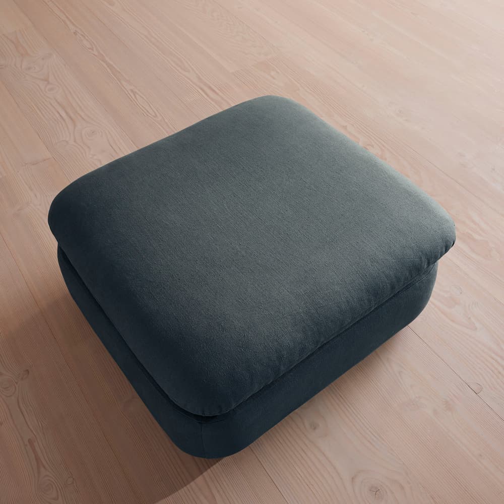Rava Ottoman - Linen - Prussian Blue - US - Images - Image 3