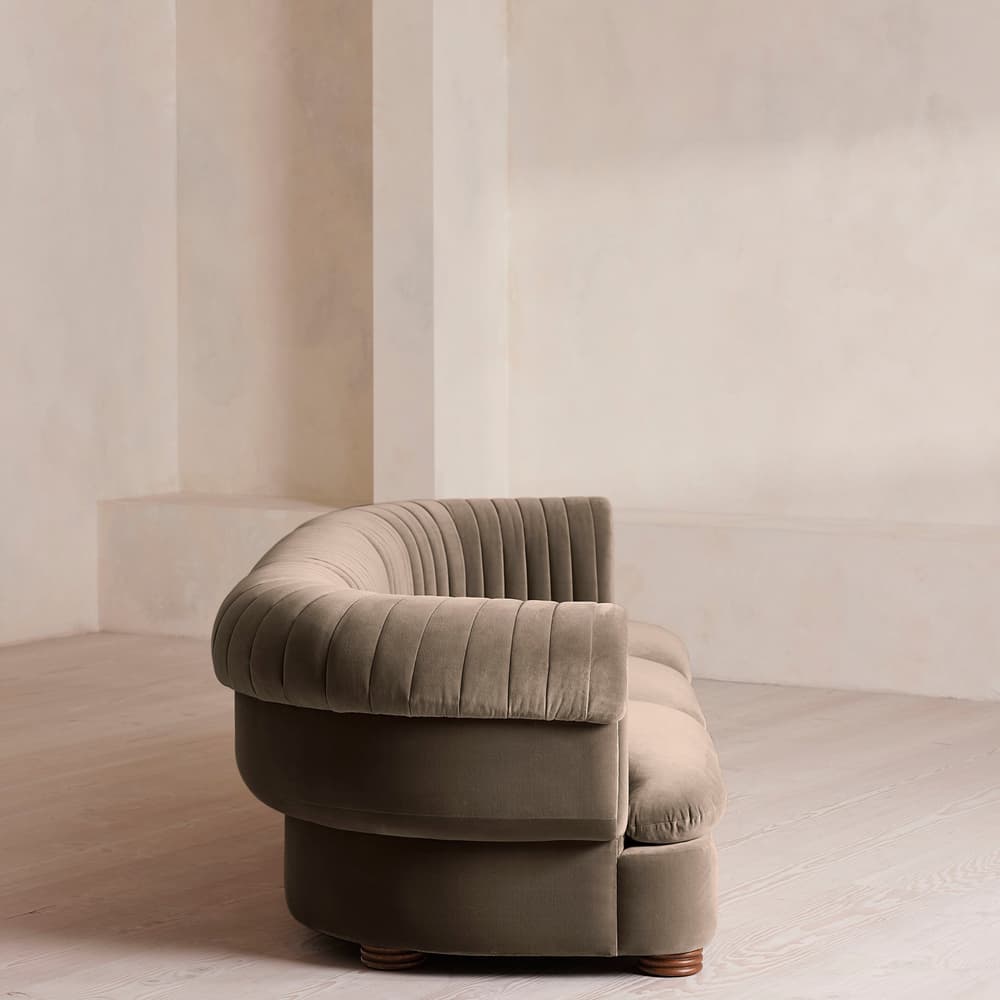 Rava Modular Sofa - Four Seater - Velvet - Taupe - Images - Image 3