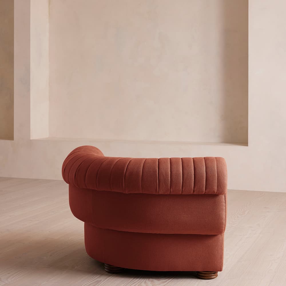 Rava Modular Sofa - Corner Module - Linen - Sienna - Image 3