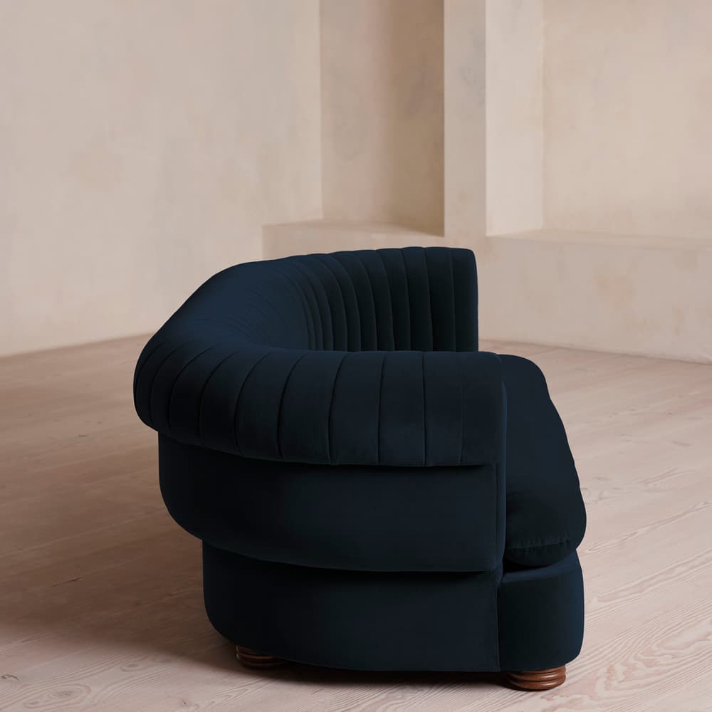 Rava Three Seater Sofa - Velvet - Royal Blue - US - Images - Image 3