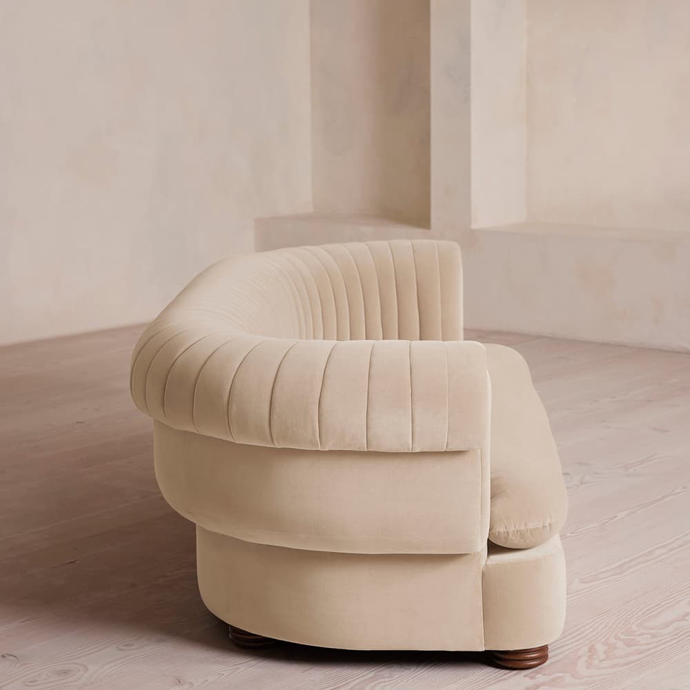 Rava Three Seater Sofa - Velvet - Porcelain - US - Images - Image 3
