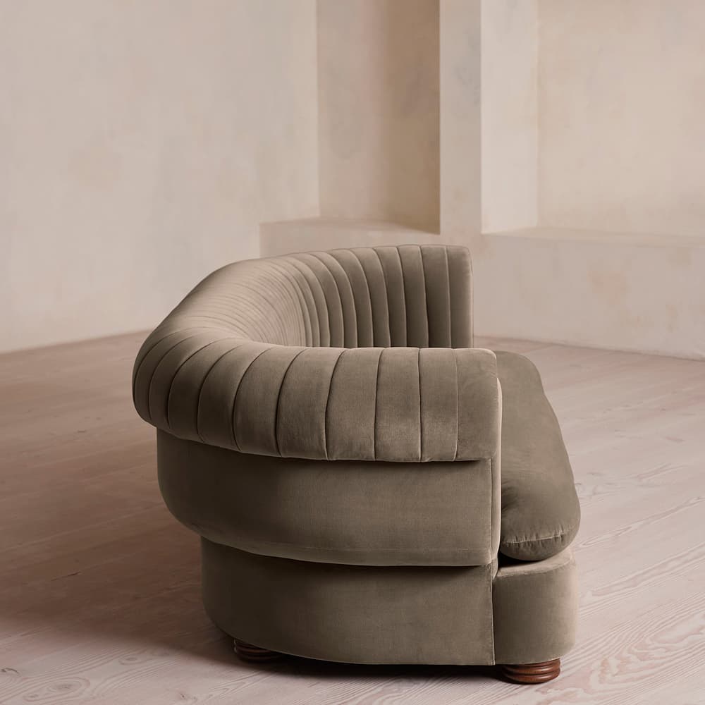 Rava Three Seater Sofa - Velvet - Taupe - US - Images - Image 3