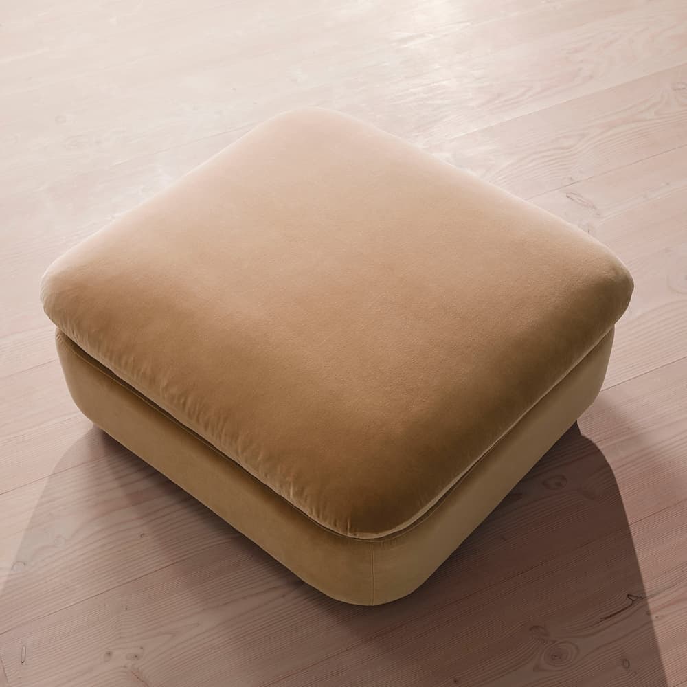 Rava Ottoman - Velvet - Camel - US - Images - Image 3