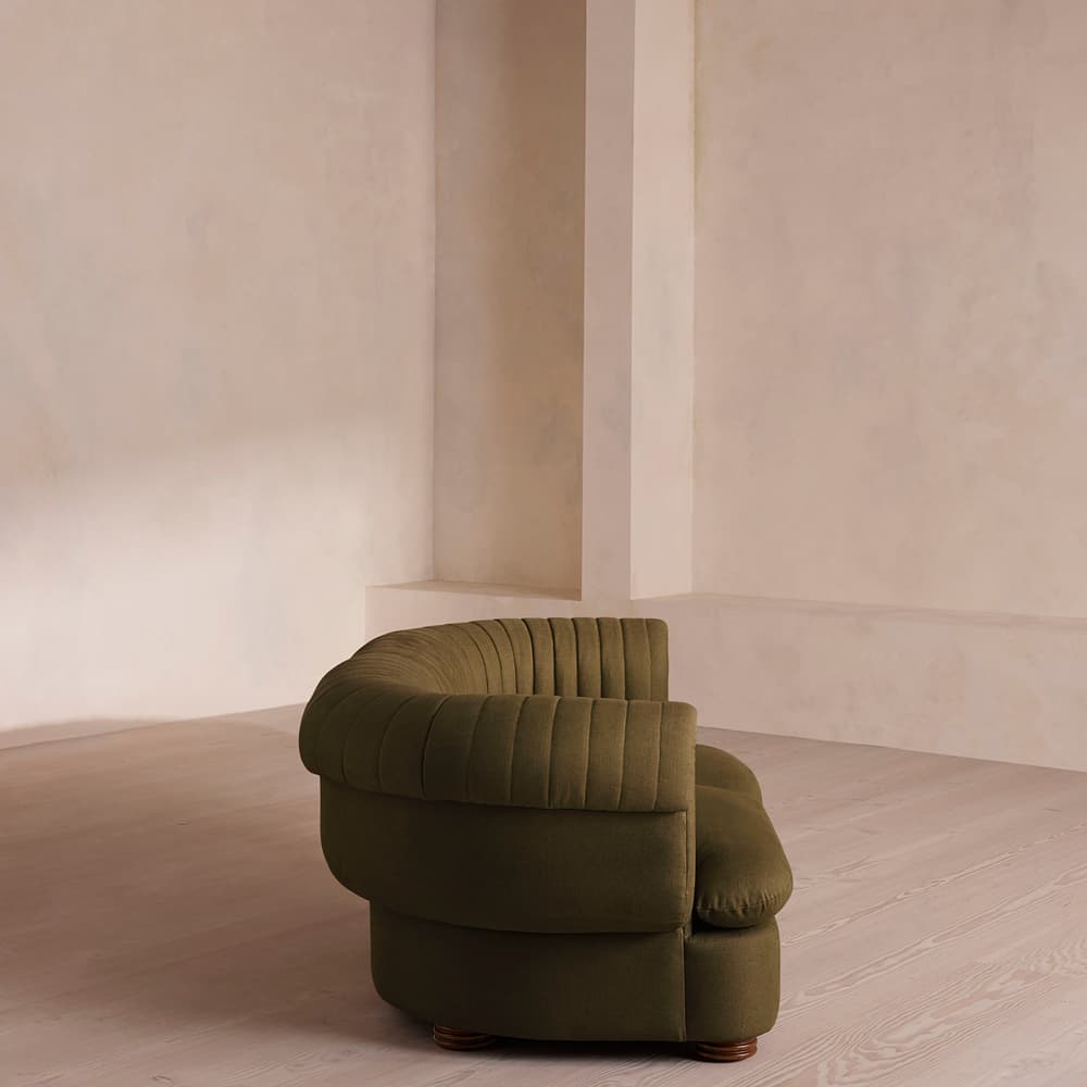 Rava Three Seater Sofa - Linen - Olive - US - Images - Image 3