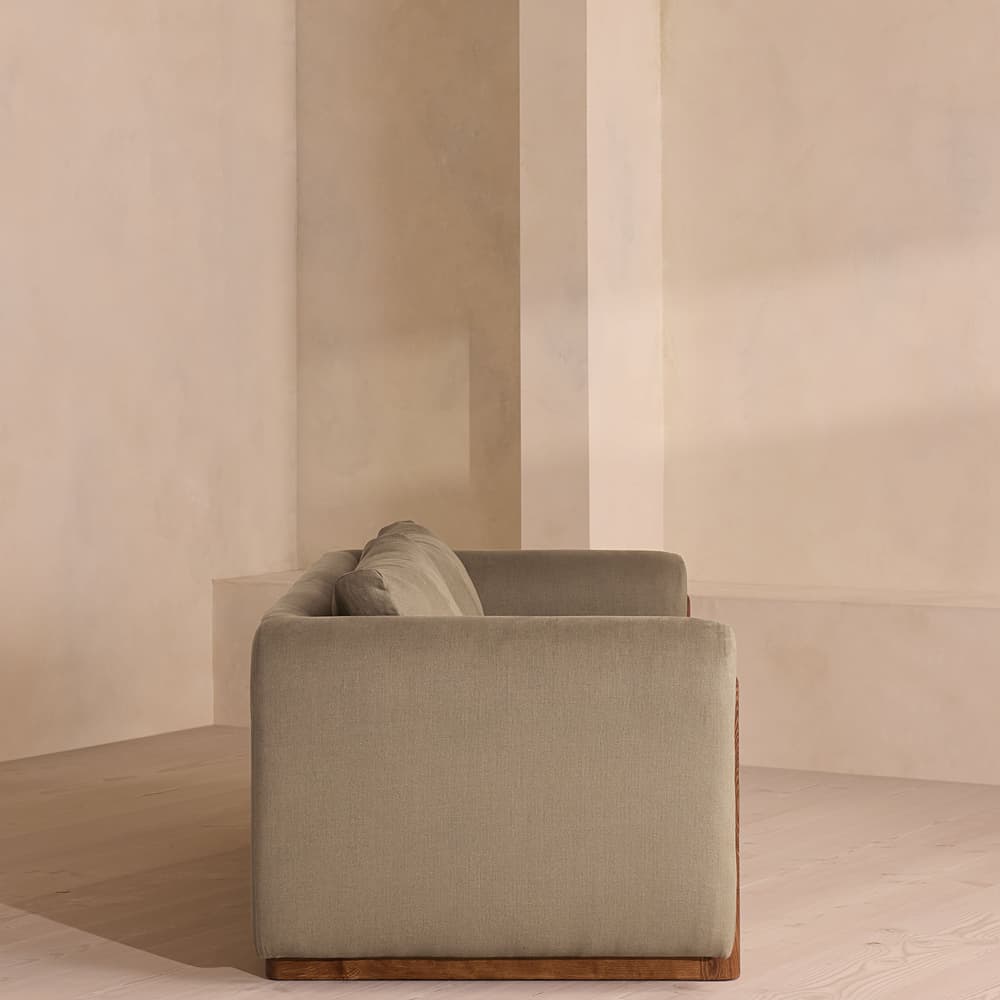 Farrell Three Seater Sofa - Linen - Mushroom - UK - Images - Image 3