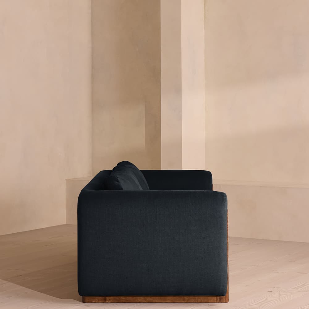 Farrell Three Seater Sofa - Linen - Indigo - Images - Image 3