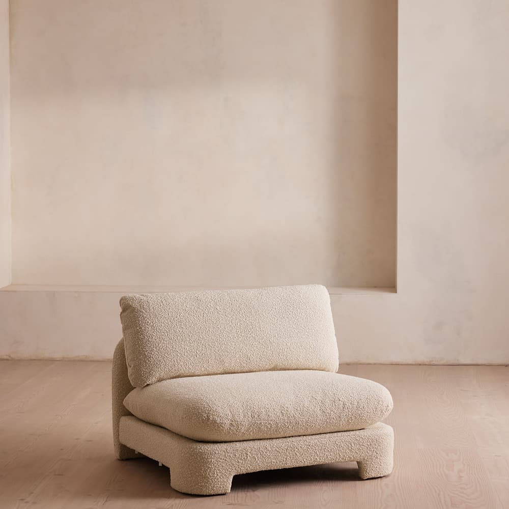 Odell Deeper Sit Modular Sofa - Armless Module - Natural Boucle - Image 2