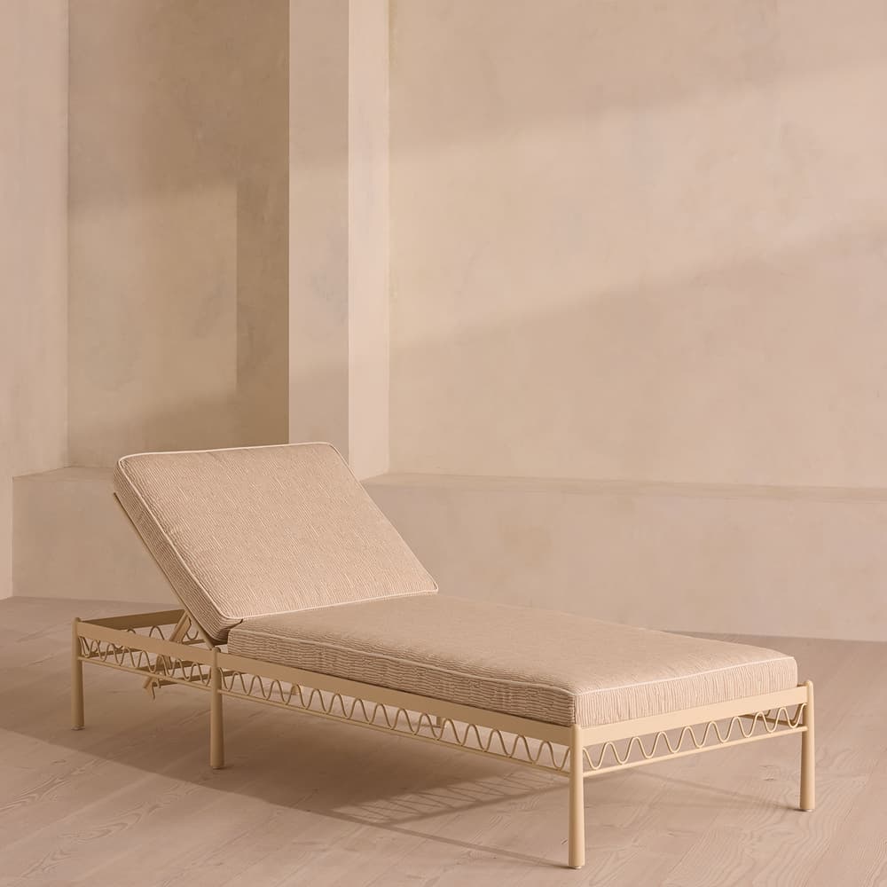 Alvaro Outdoor Chaise Lounger - Abstract Stripe - Desert Rose - Listing - Image 3