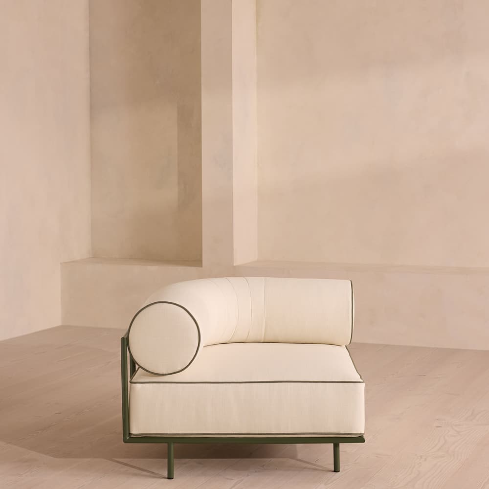 Gaspard Outdoor Corner Module - Linen - Off White - Images - Image 3